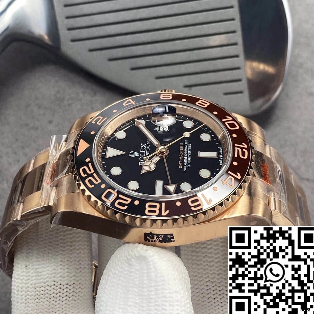 Rolex Factory GMT Dial 126715CHNR-0001 II Rose Master Gold Black GM 0904